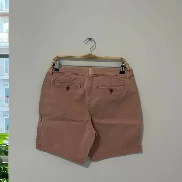 NEW J. Crew Pink Cotton Washed Bermuda Shorts Size 8 - Picture 4 of 4